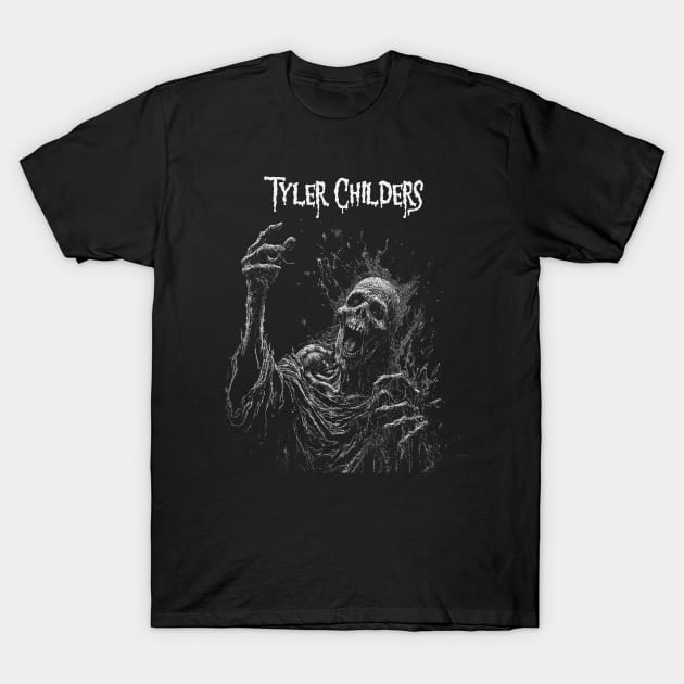 Darkened Skull Tyler T-Shirt by Mutearah